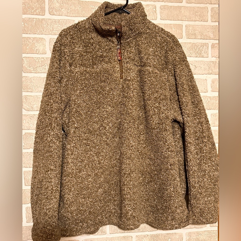 Alpine Sherpa Brown Quarter Zip Pullover XL Men’s